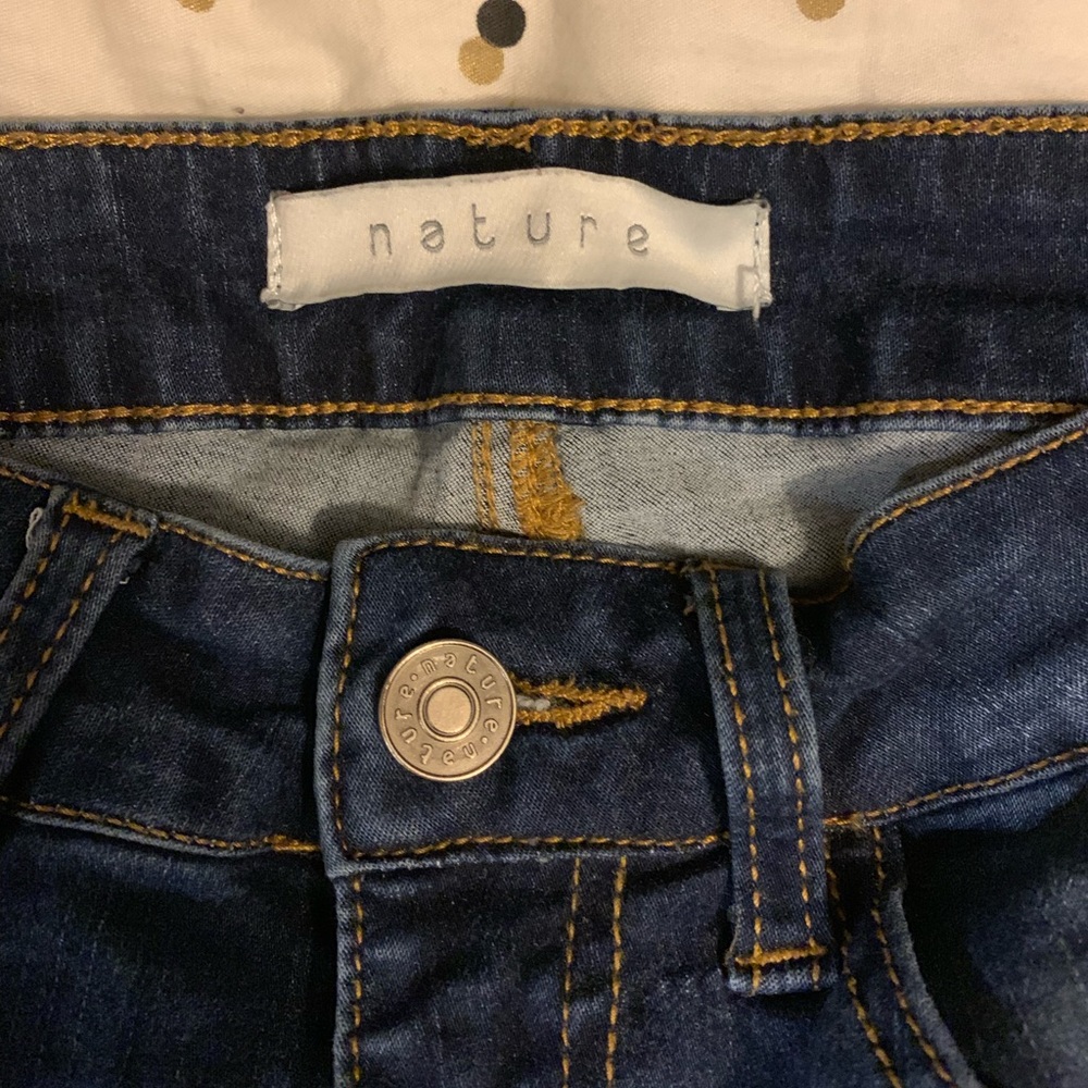 Super cute dark blue ripped jeans